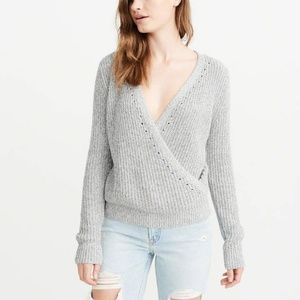 Abercrombie wrap front sweater.